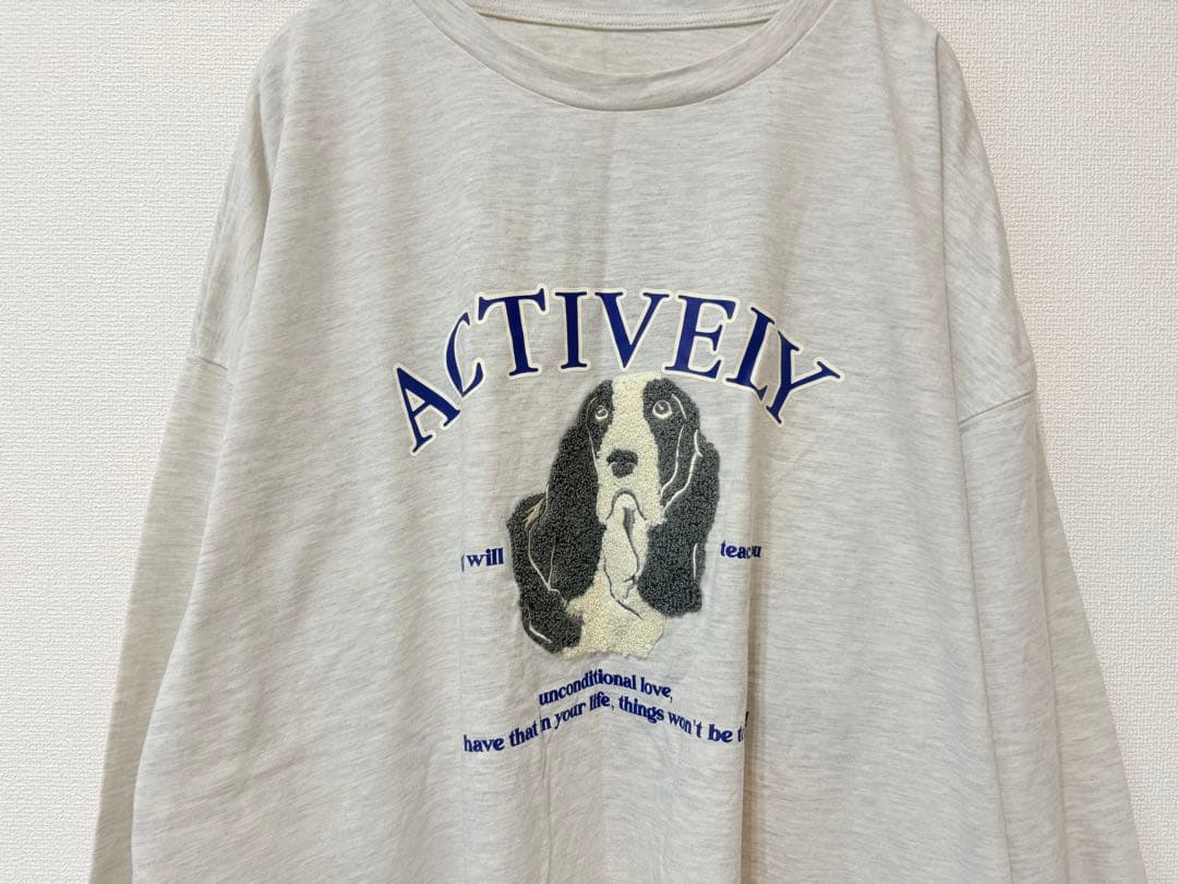 【美品】titivate ティティベイトドッグ刺繍ビッグロングTシャツ — image 5