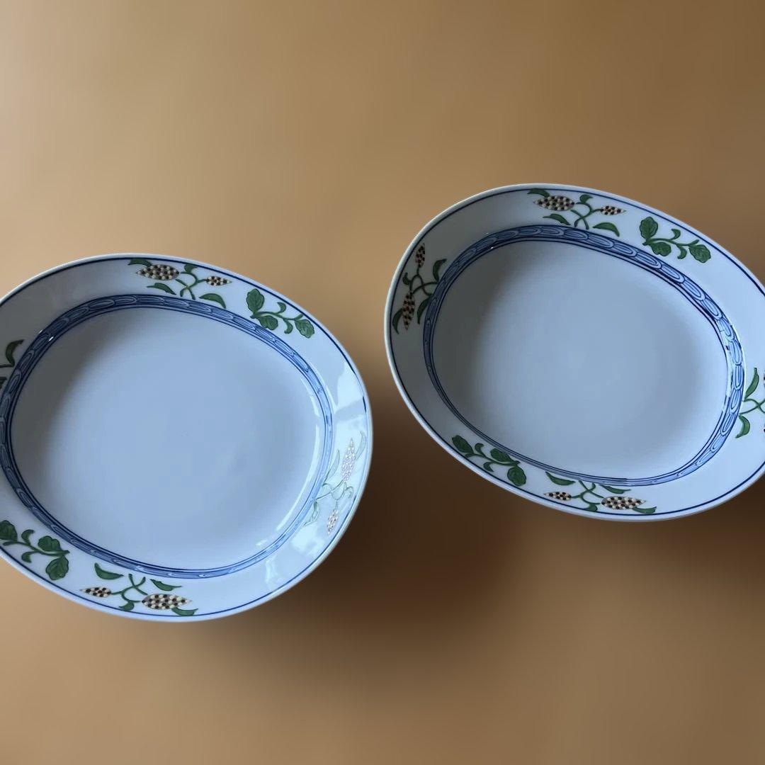 宝泉窯 楕円皿 2枚セット — image 2
