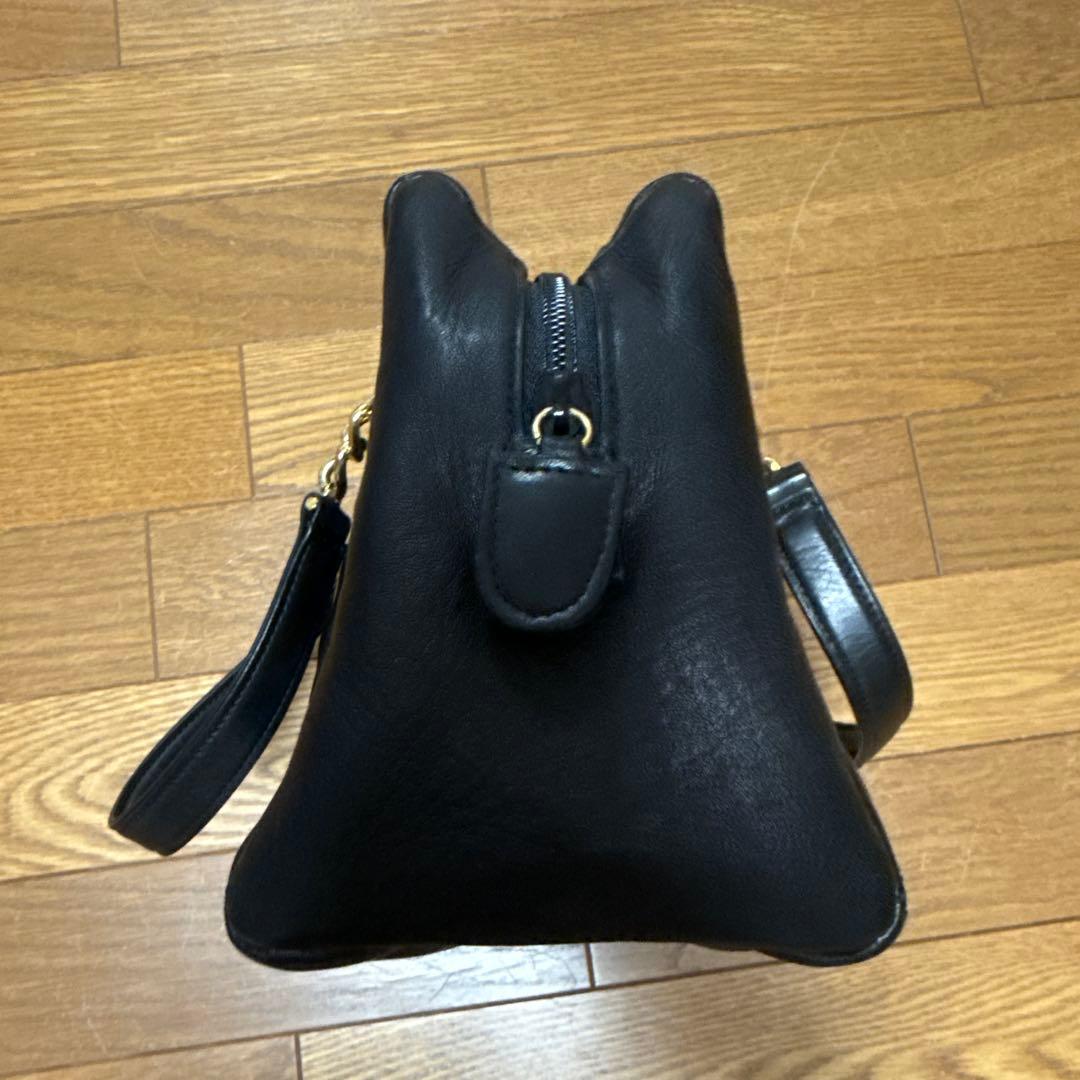 コルディア　cordier ブラック　フェイクレザー　ハンドバッグ — image 2