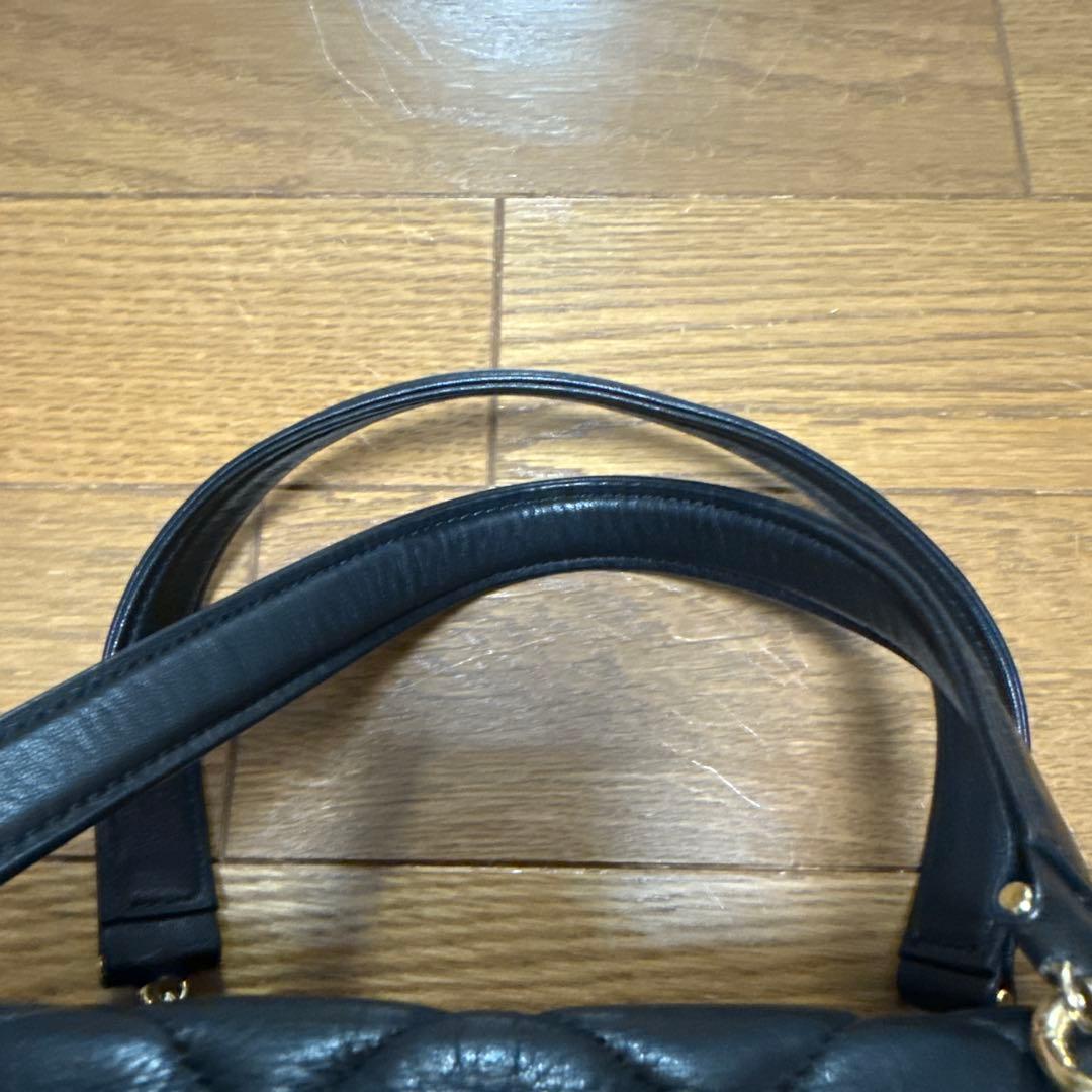 コルディア　cordier ブラック　フェイクレザー　ハンドバッグ — image 4