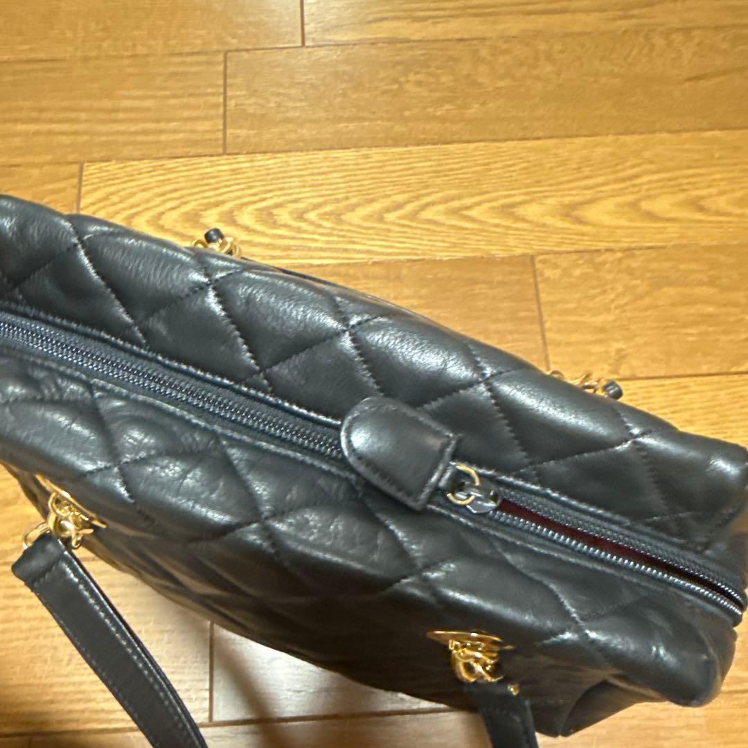 コルディア　cordier ブラック　フェイクレザー　ハンドバッグ — image 5