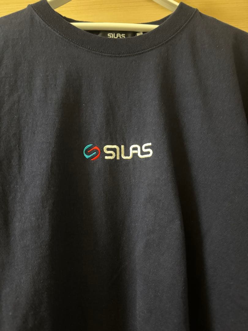 SILAS Tシャツ ネイビー ロゴ刺繍　Lサイズ — image 3