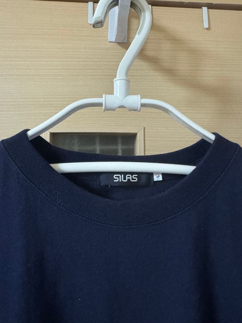 SILAS Tシャツ ネイビー ロゴ刺繍　Lサイズ — image 4