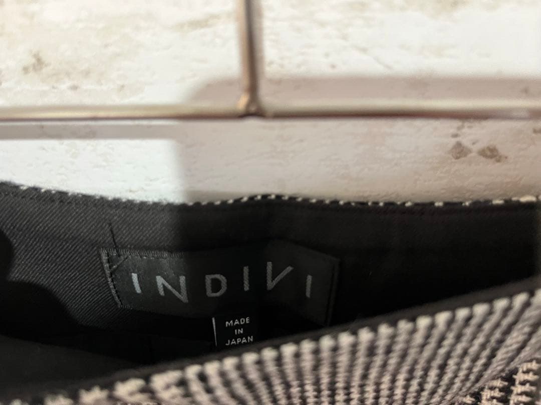 ●美品● INDIVI 千鳥柄ミニスカート　フレアスカート　冬　38 M — image 4