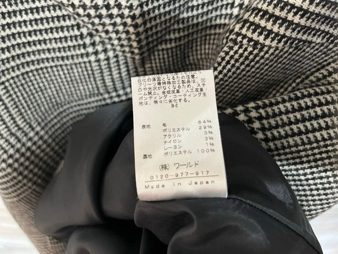 ●美品● INDIVI 千鳥柄ミニスカート　フレアスカート　冬　38 M — image 5