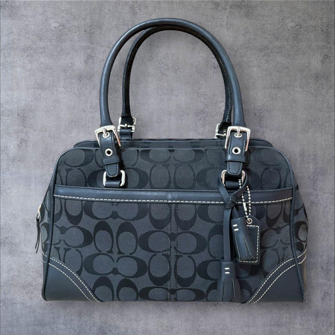 COACH mini BostonBag Signature black y2k — image 2