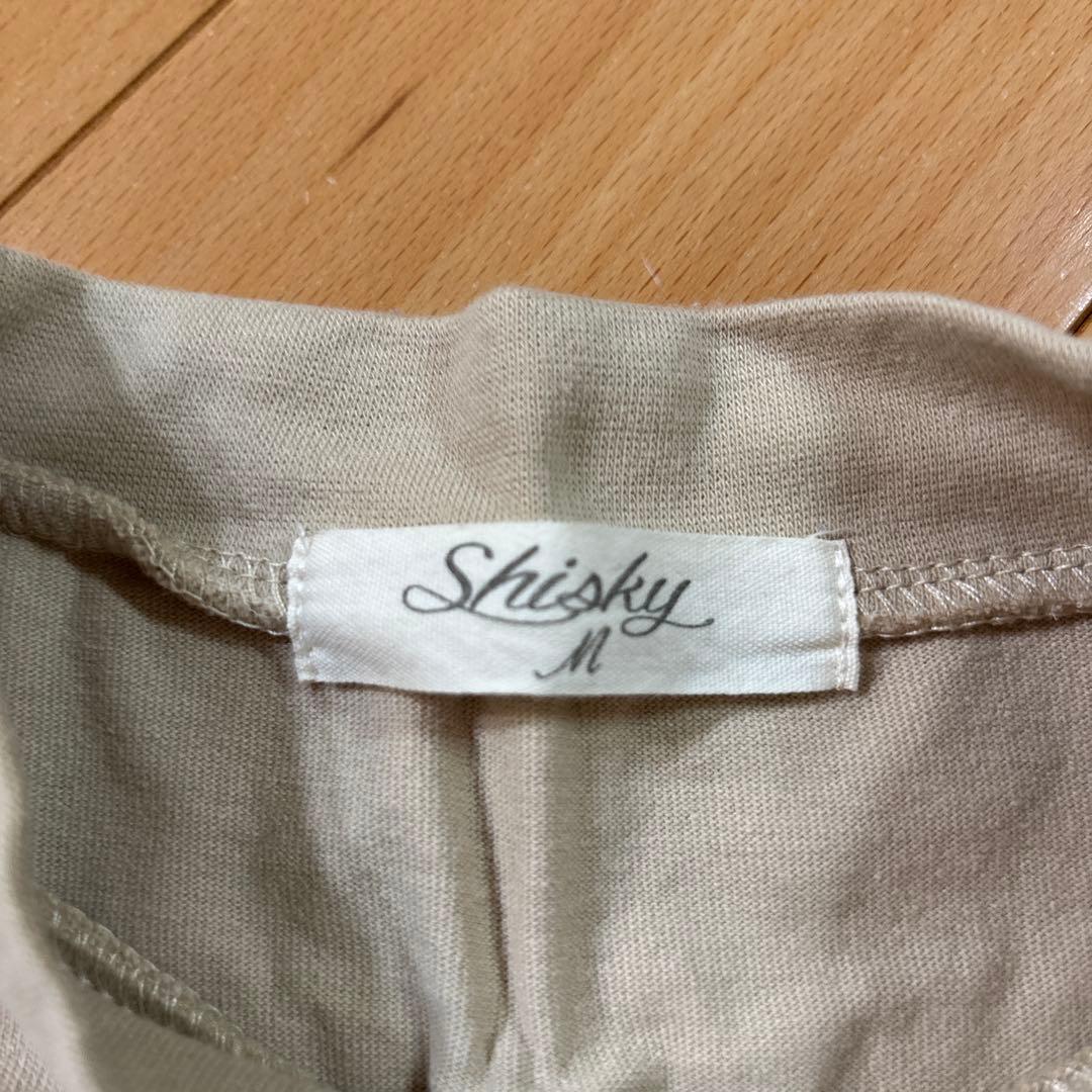 Shisky メッセージプリント 長袖Tシャツ M ベージュ — image 3