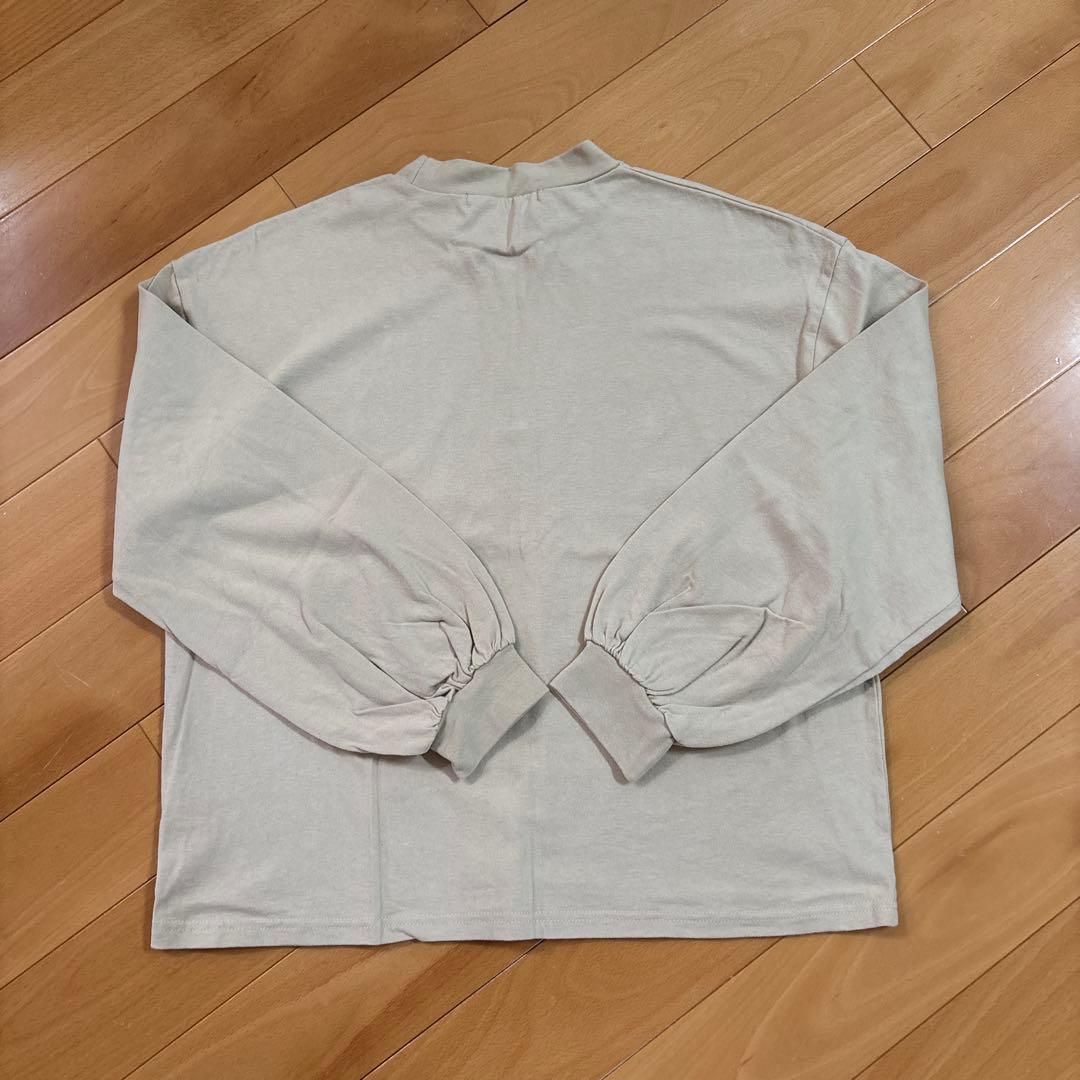 Shisky メッセージプリント 長袖Tシャツ M ベージュ — image 5