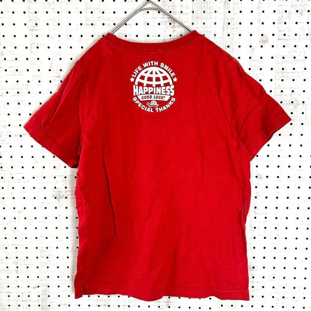 3can4on ロゴプリントTシャツ 半袖 コットン100%（M）レッド — image 3