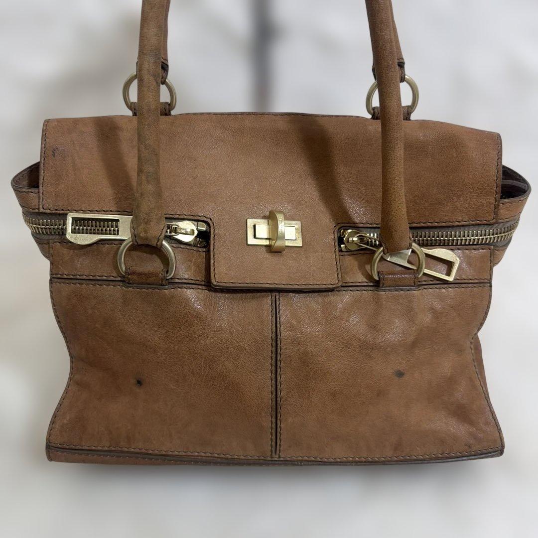MaxMara マックスマーラ　ハンドバッグ　トートバッグ マルゴー ブラウン — image 2