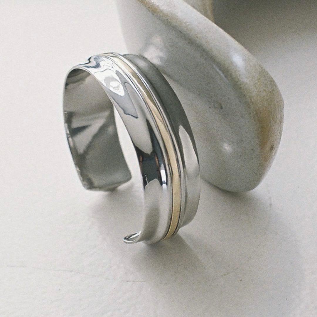 【未開封】GOLD COMBINATION BOLD METAL BANGLE — image 3