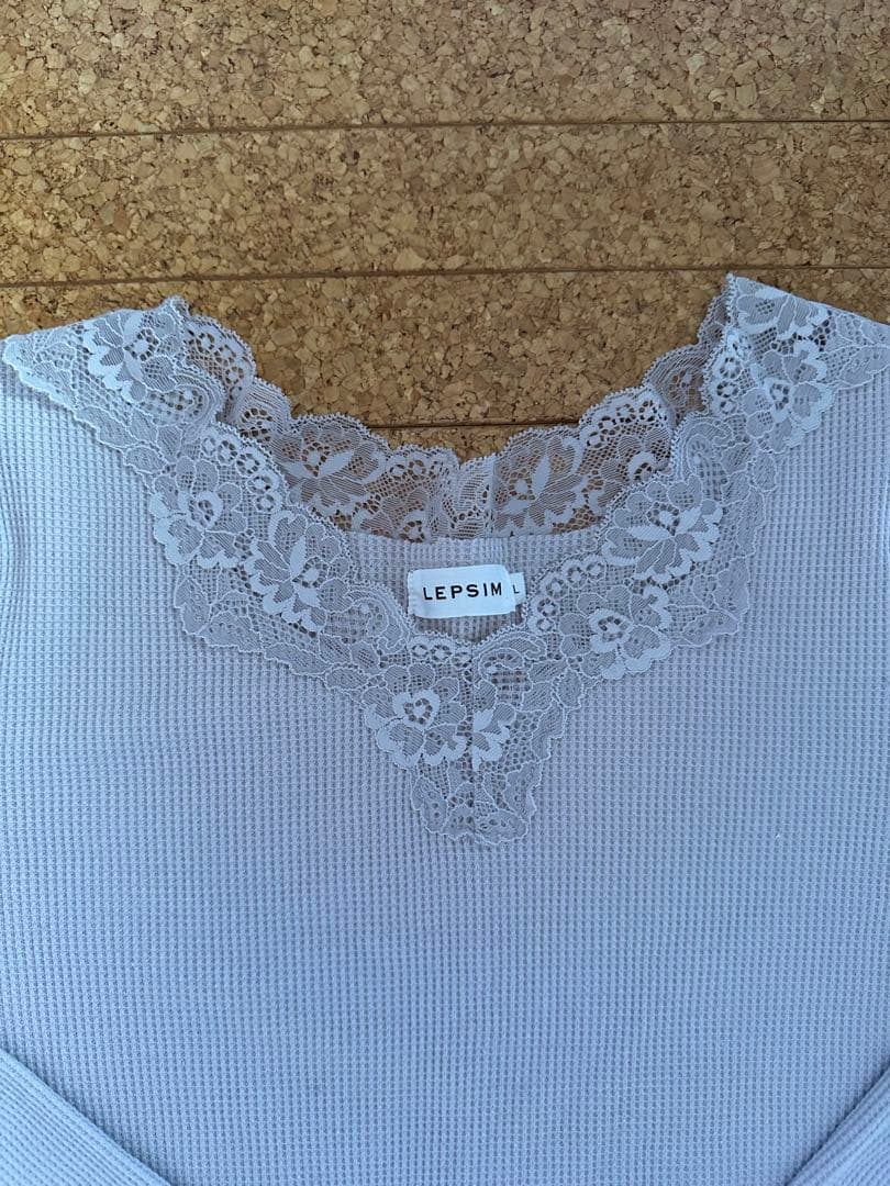 【美品】LEPSIM ワッフルメロウトップス　L — image 2