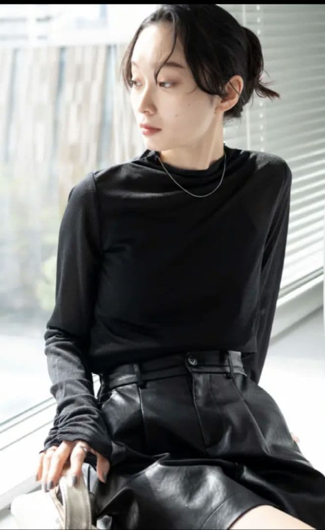 WEGO ラメシアートップス　長袖　黒 — image 5