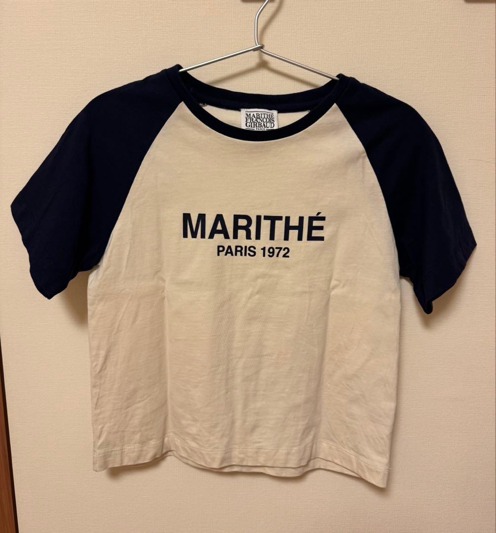 【マリテ】W REGULAR LOGO RAGLAN CROP TEE — image 2