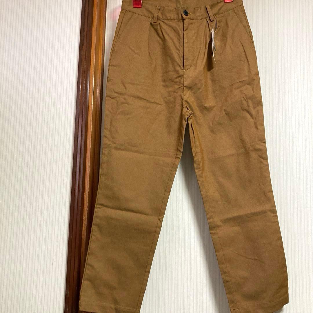新品タグ付 IKKA LOUNGE イッカ タックチノアンクルPT ブラウン L — image 2
