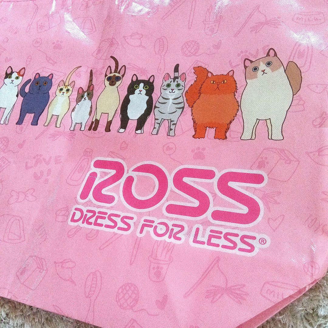 新品未使用！大！ROSS のエコバッグ！ピンク猫柄！ — image 4