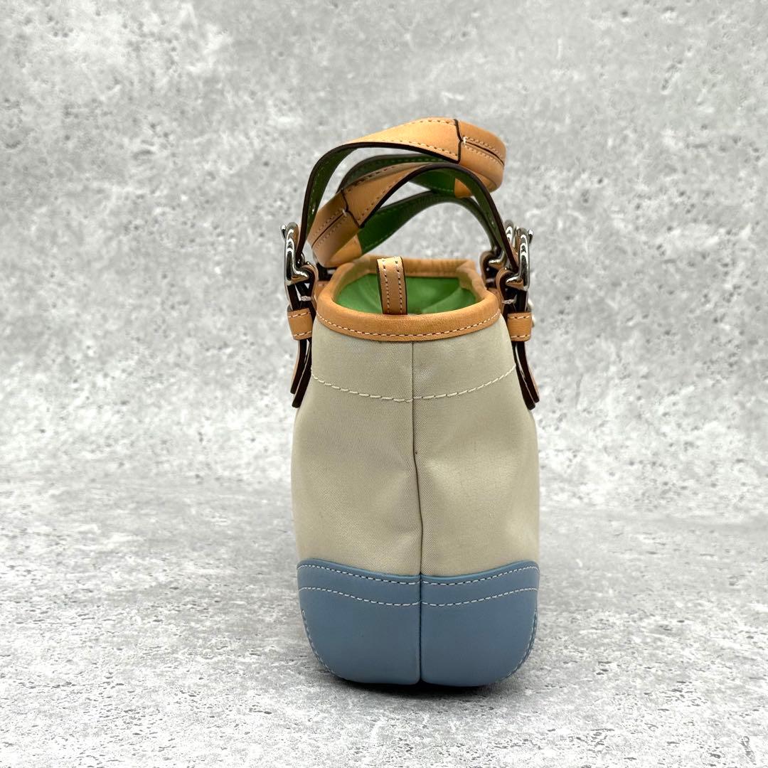 y2k コーチ Coach ミニバッグ トート キャンバス デイジー チャーム — image 4