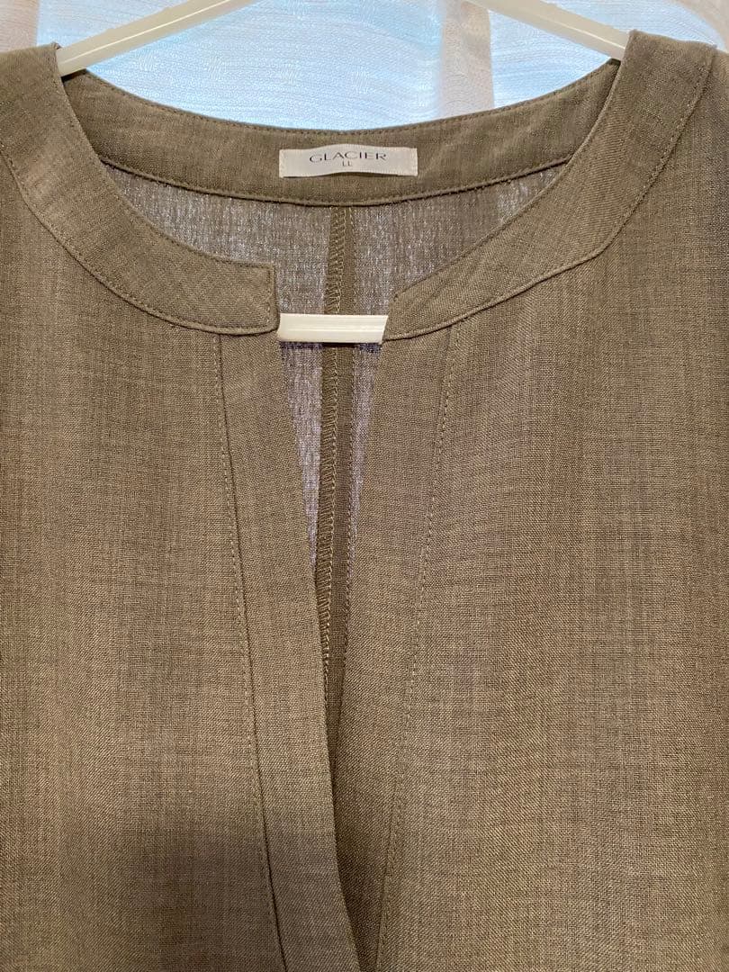 Honeys ワンピース XL 大きいサイズ オリーブ色バックスリットゆったりめ — image 4