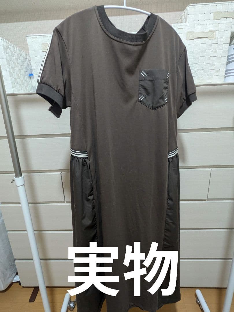 スタイル・ラヴィー半袖 ロングワンピース ブラウン系 ポケット付き — image 2