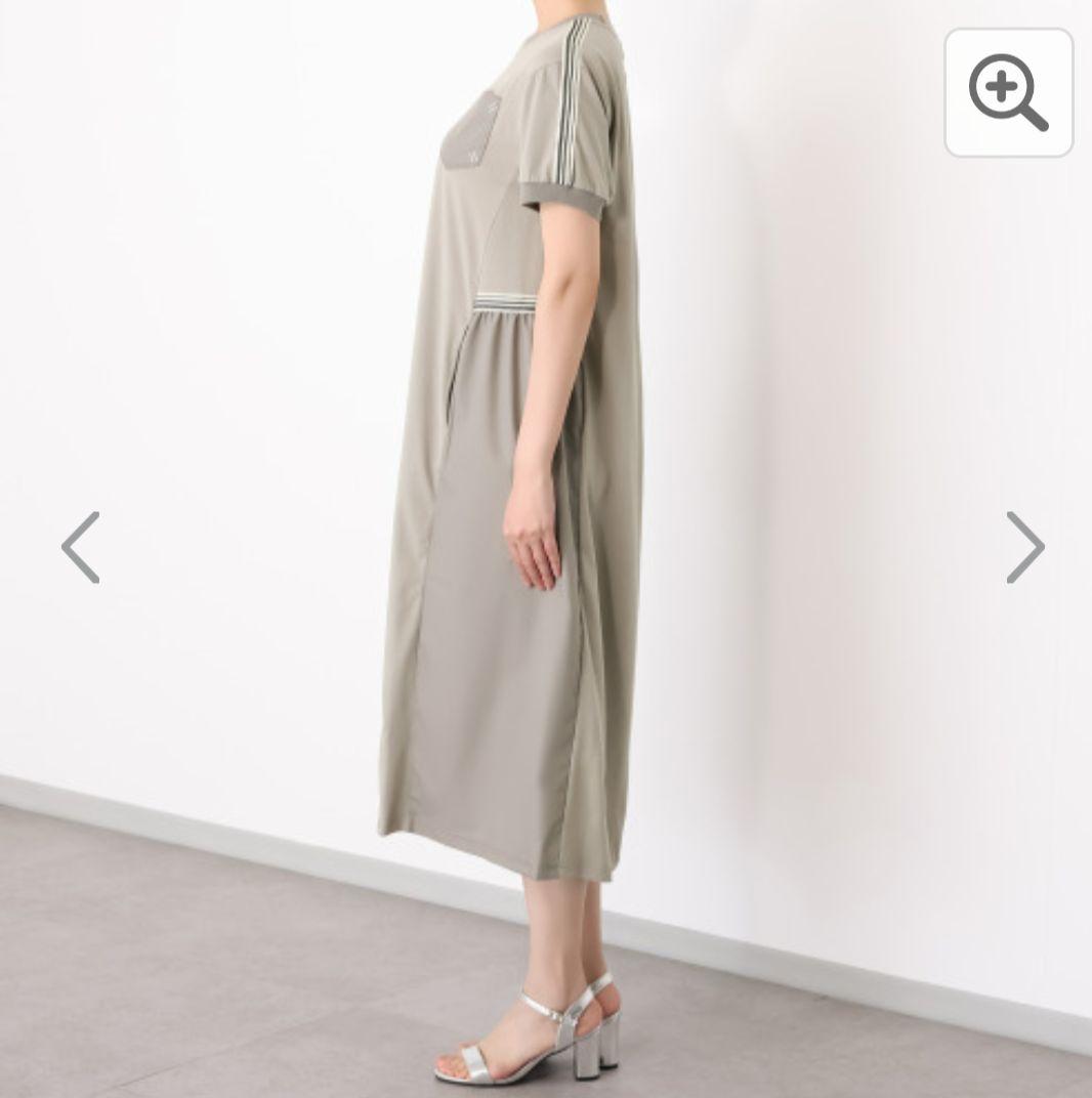 スタイル・ラヴィー半袖 ロングワンピース ブラウン系 ポケット付き — image 5