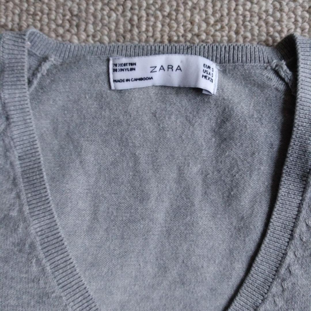 ZARA 　グレーコットンセーターS — image 3