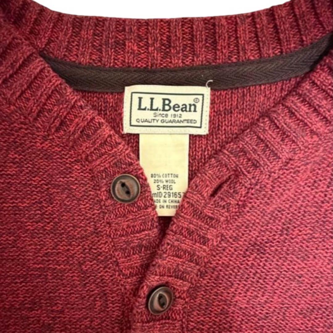 L.L.Bean 90s 赤 ヘンリーネックセーター S — image 2