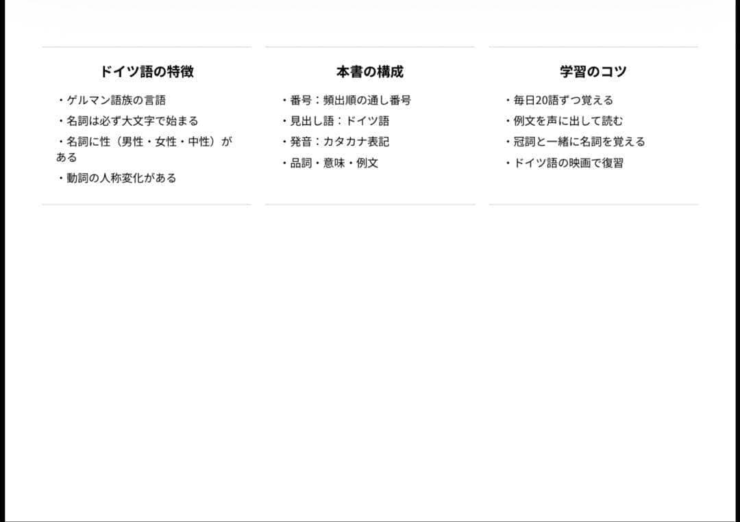 【最短で覚える】ドイツ語単語1200｜中級完全対策 独検3級 独検2級 — image 3