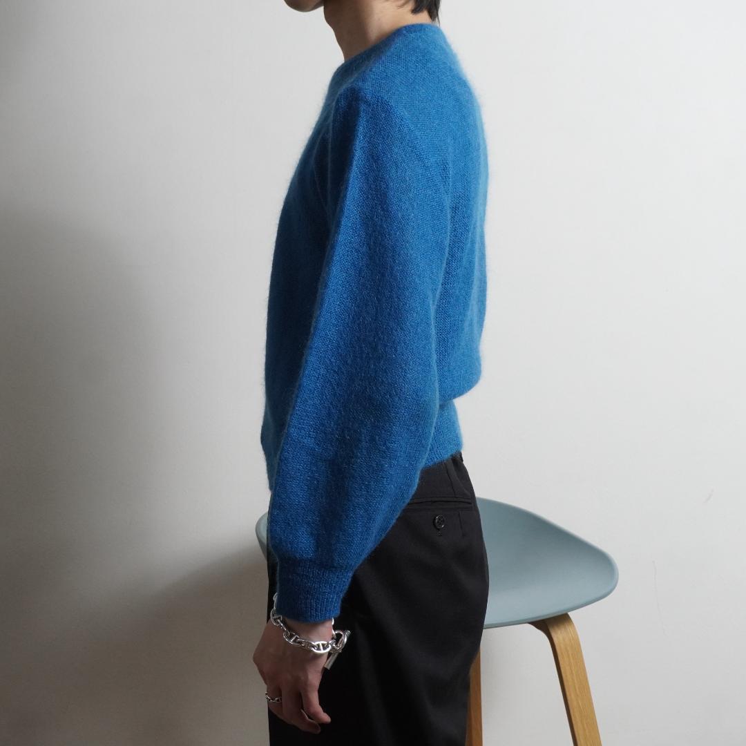 GIVENCHY ウールニットセーター モヘア混 短丈 水色/HW22 — image 2