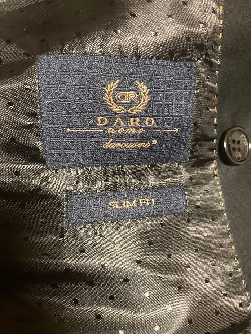 DAROスーツセットアップ　王冠ブローチ付　ブラック — image 3