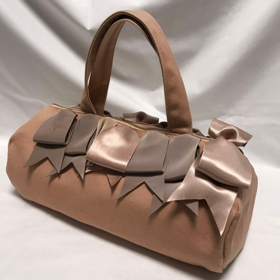 ラドロー　LUDLOW ボストン　キャンバス　リボン　ピンクベージュ — image 4
