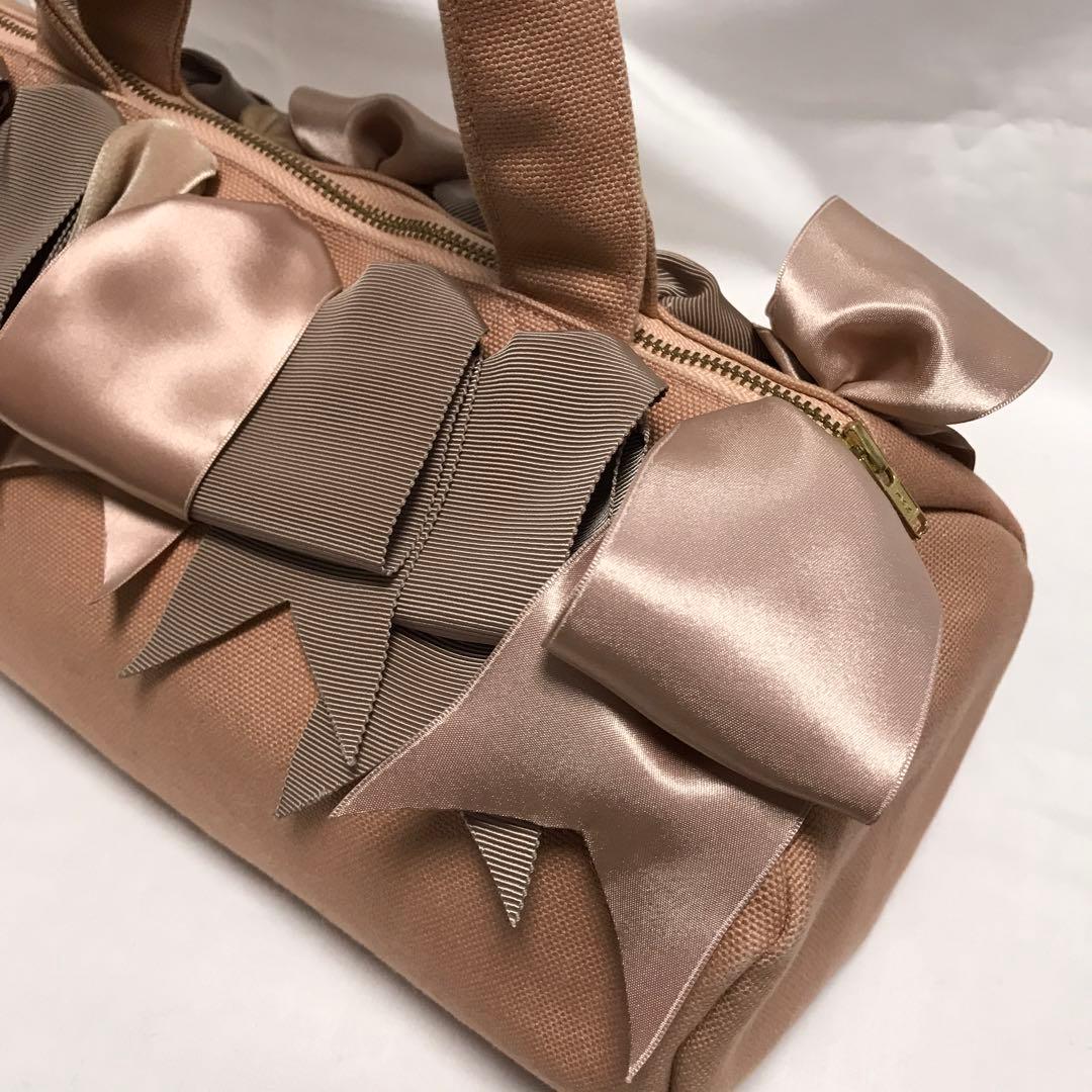 ラドロー　LUDLOW ボストン　キャンバス　リボン　ピンクベージュ — image 5