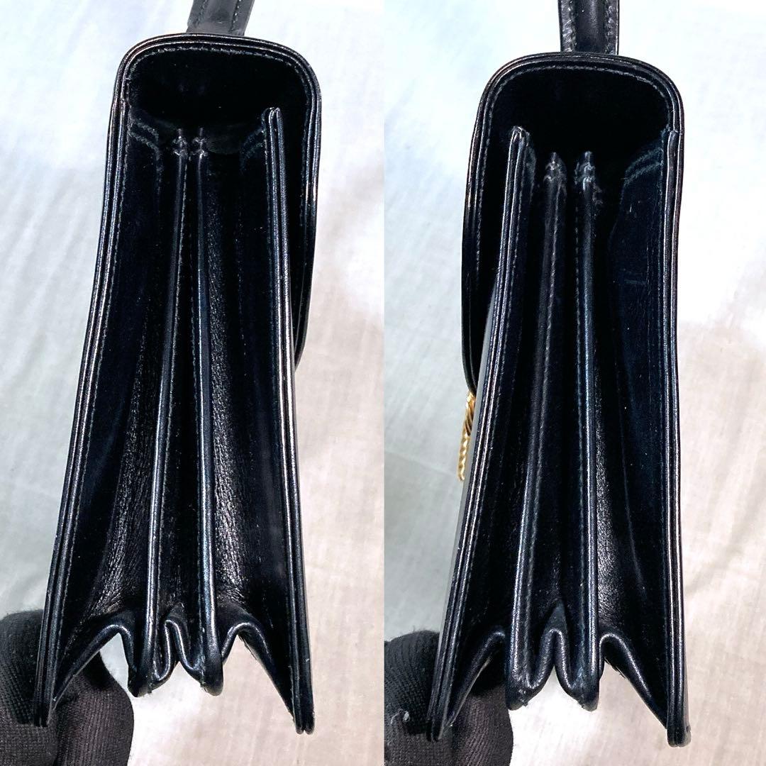 969 グッチ　ハンドバッグ　レザー　ゴールド金具　黒　BLACK — image 4