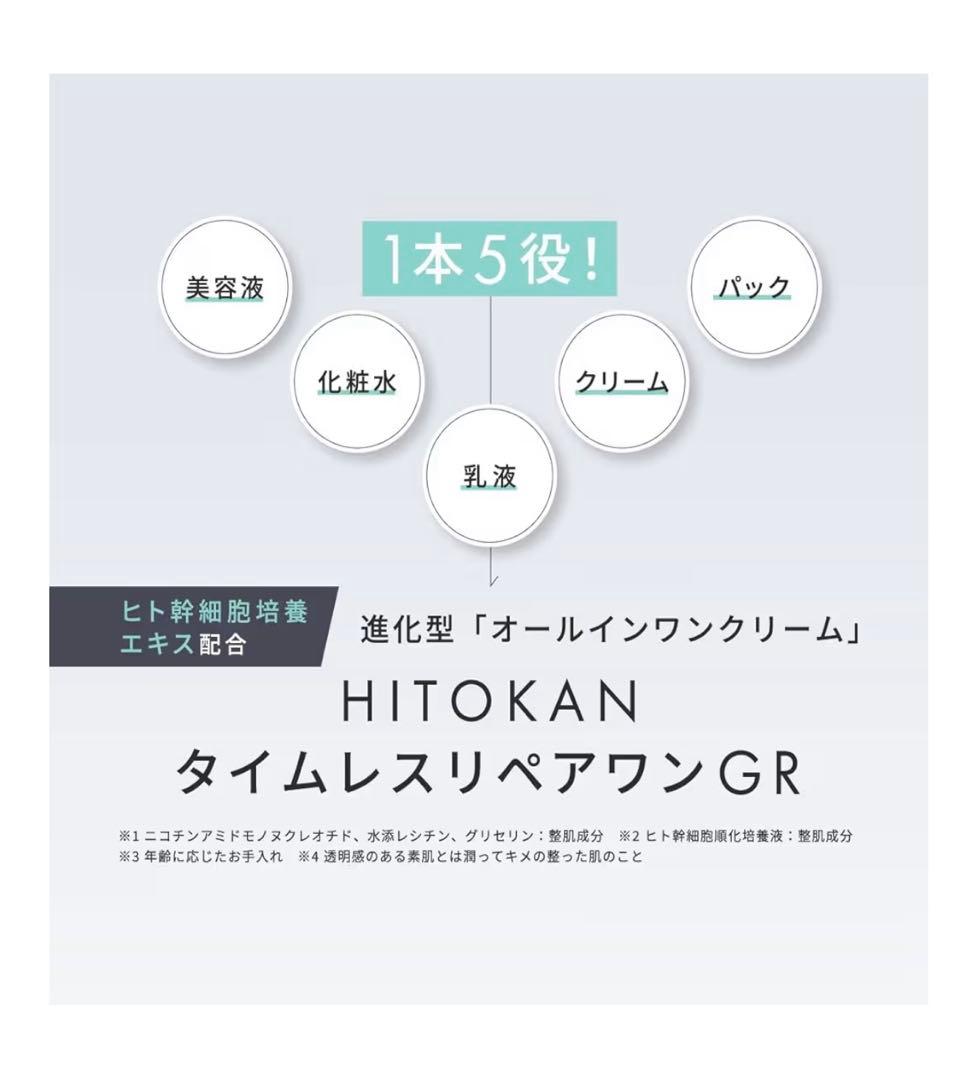 新品　フラコラ HITOKAN タイムレスリペアワン GR 30g — image 3