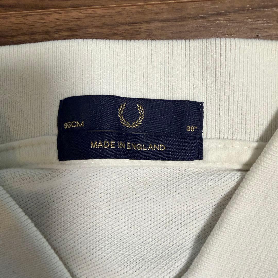 Fred Perry ポロシャツ ホワイト 英国製 38 — image 3