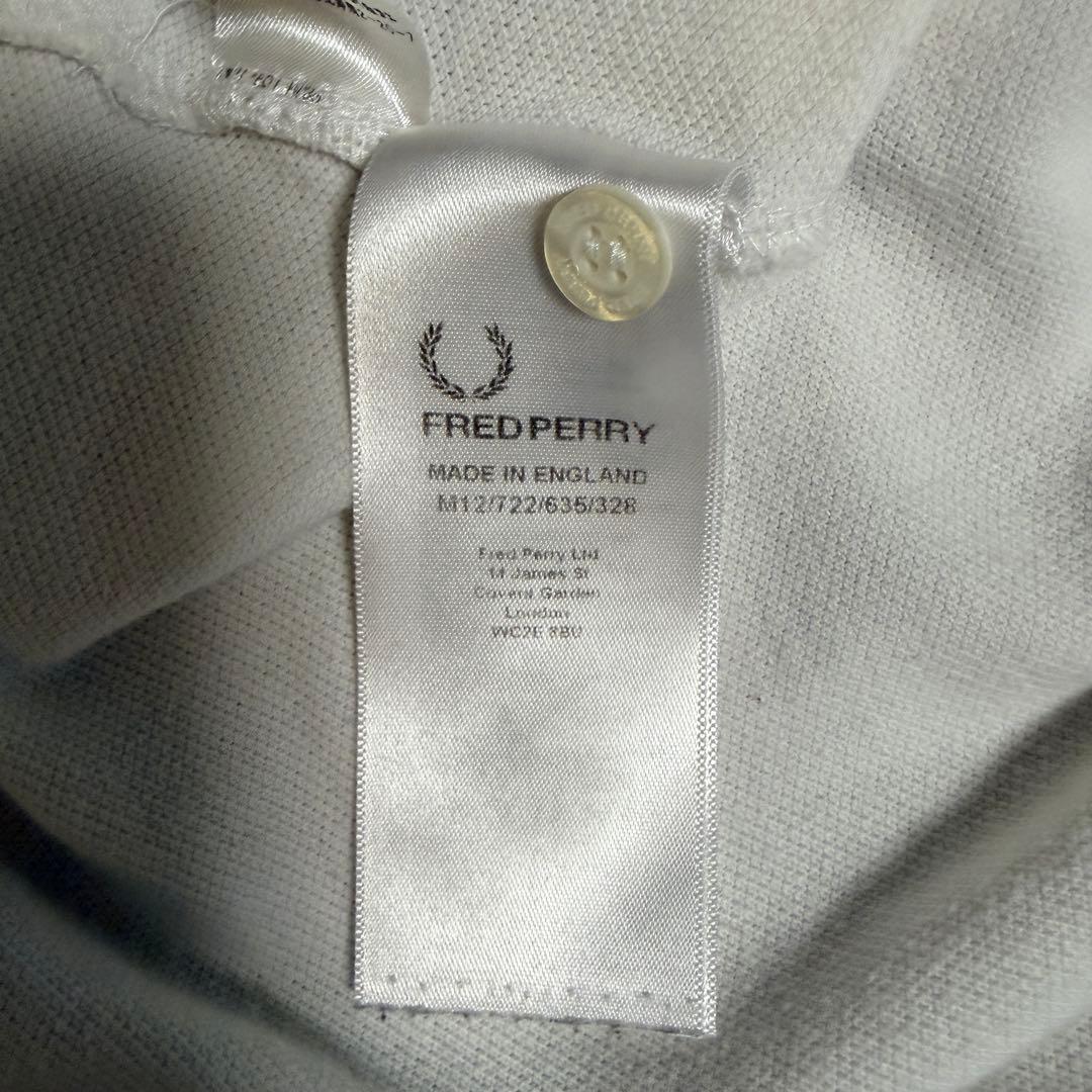 Fred Perry ポロシャツ ホワイト 英国製 38 — image 4