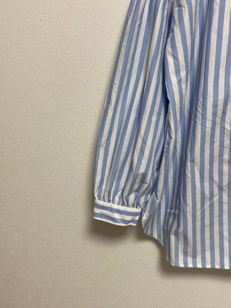 【AMERICAN HOLIC】 ストライプ 水色長袖シャツ ✨Lサイズ — image 4