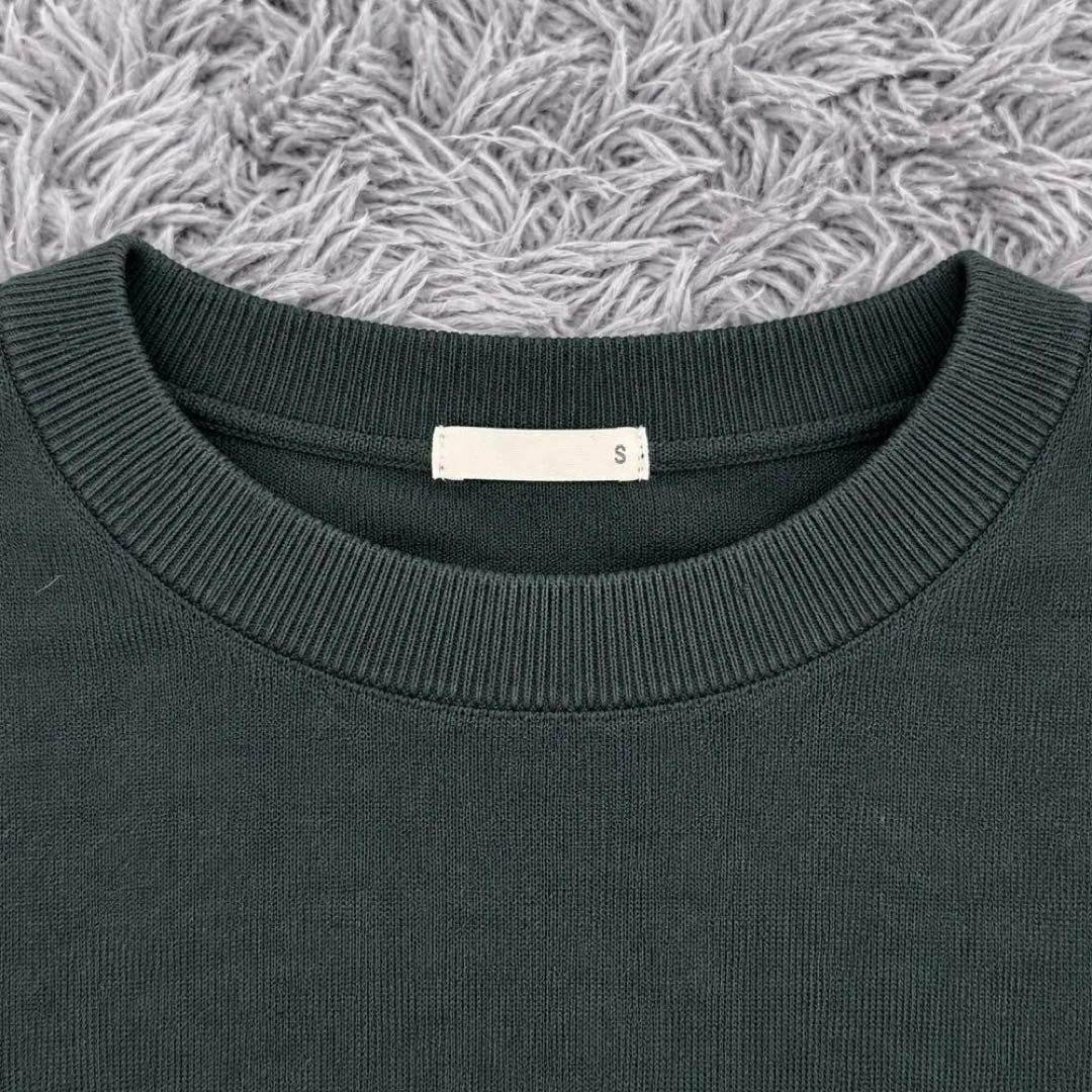 GU クルーネックニット S ダークグリーン 長袖 — image 4