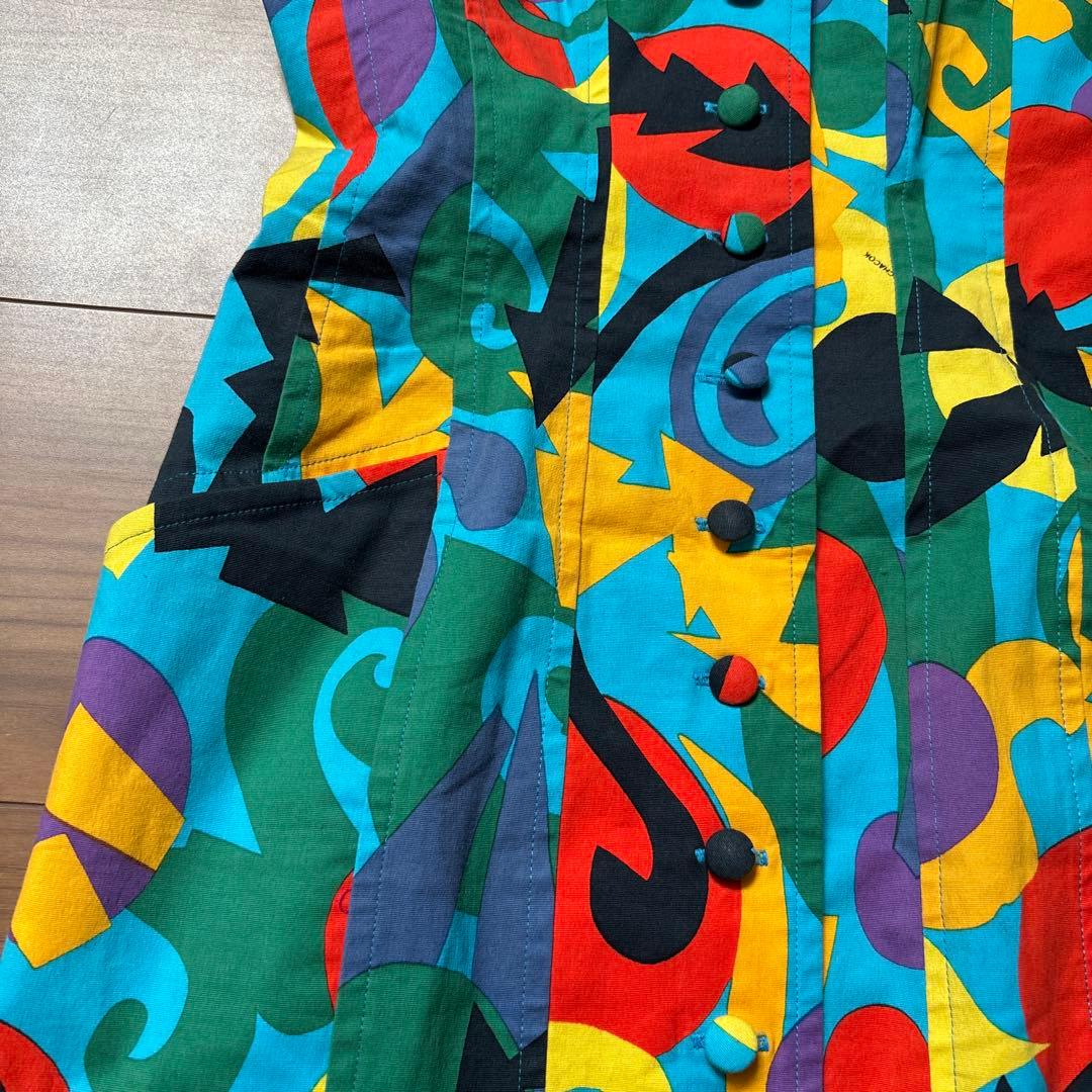 CHACOK ノースリーブ ワンピース カラフル 総柄 — image 3