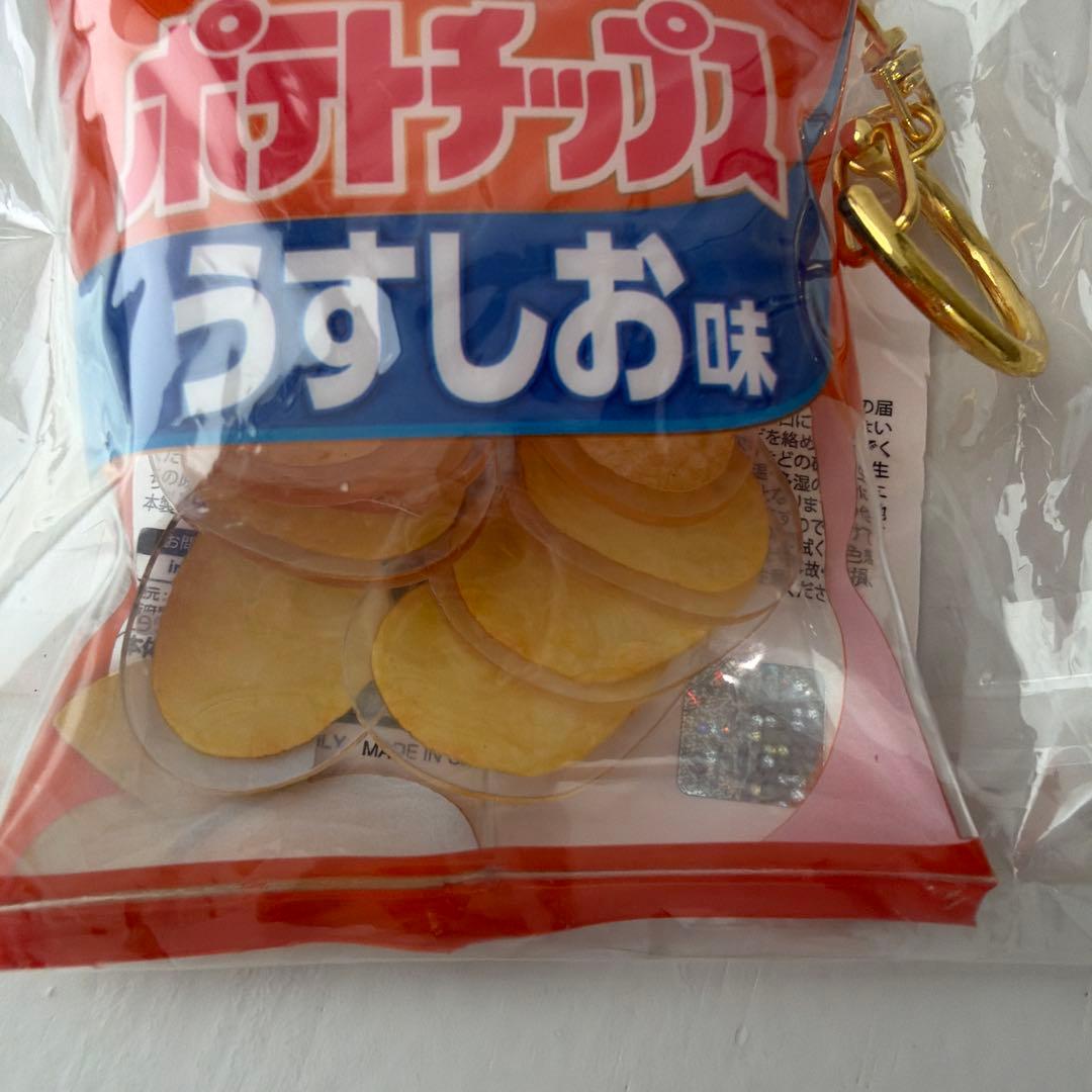 未開封　カルビー　ポテトチップス うすしお味 シャカシャカ キーホルダー — image 3
