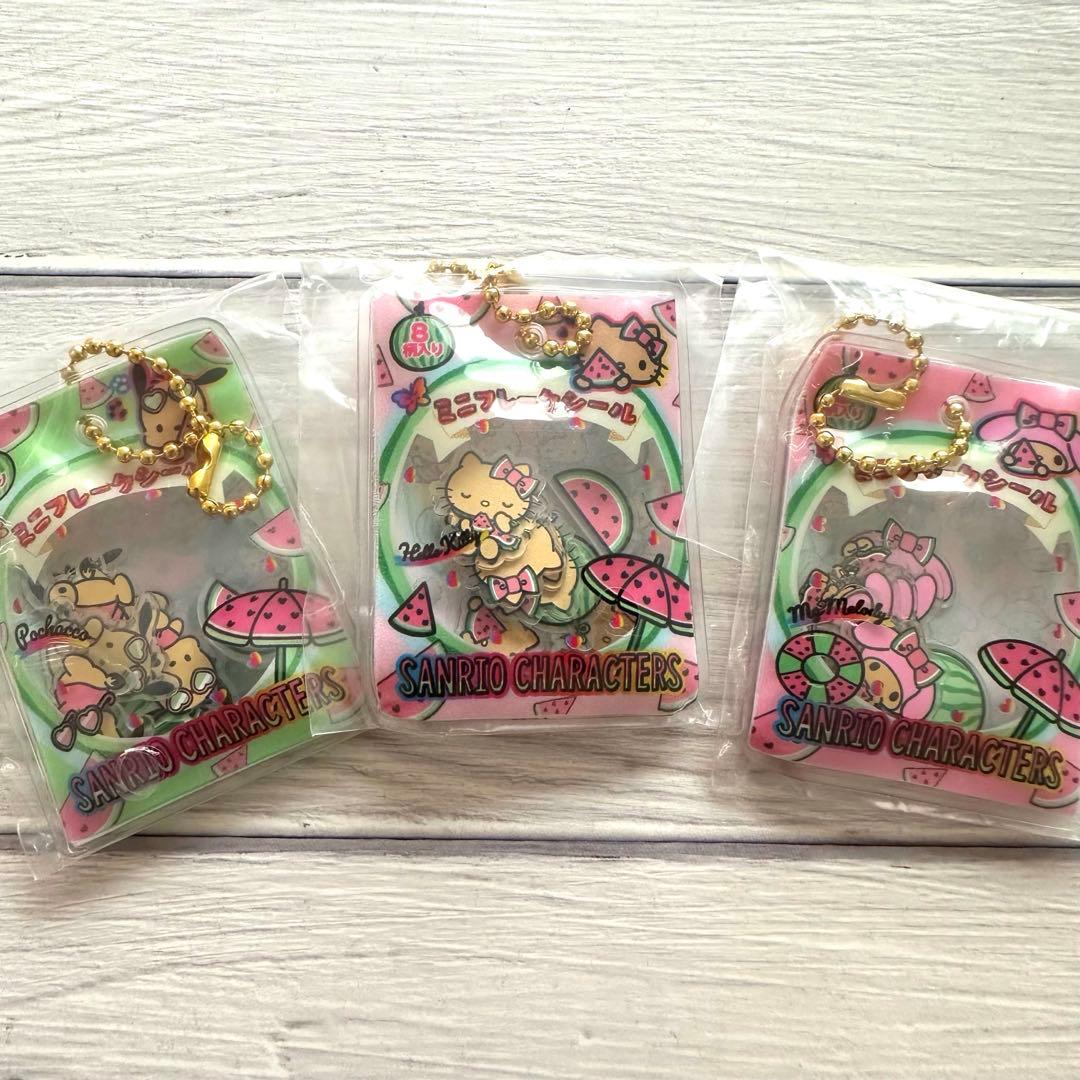 サンリオ シャカシャカフレークシール風チャーム キティ マイメロ ポチャッコ — image 3
