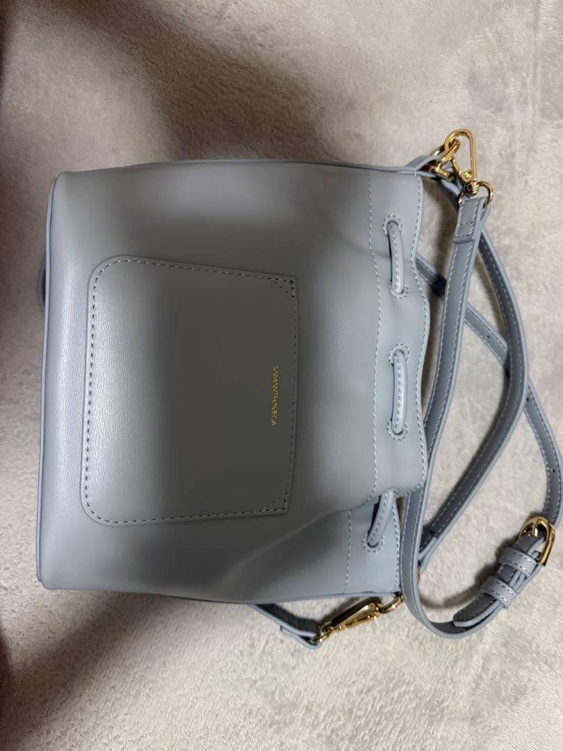 SAMANTHAVEGA サマンサベガ ロゴ金具巾着バッグ 財布 ダルブルー — image 3