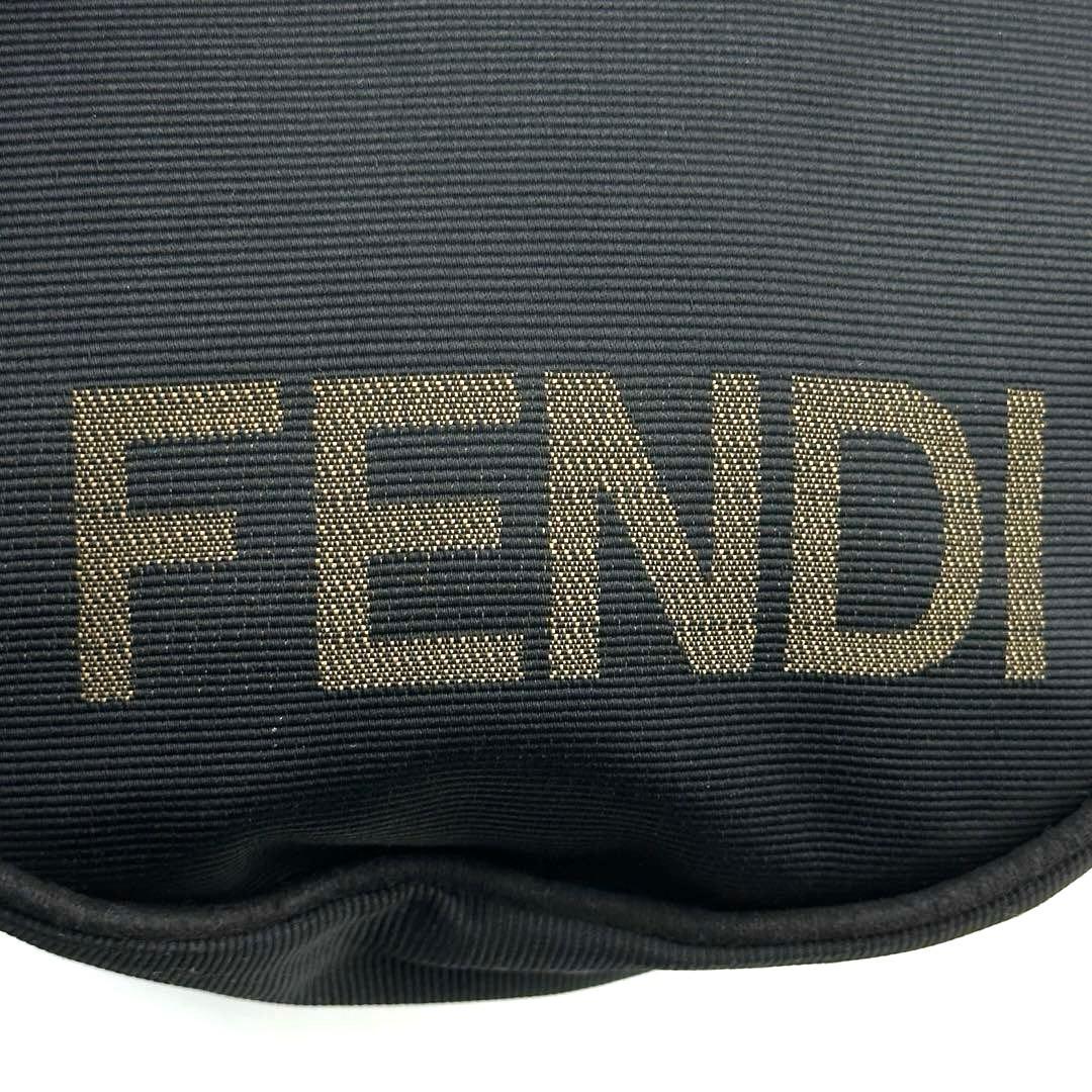 【美品】フェンディ　ハンドバッグ　2WAY　ロゴライン　キャンバス　ブラック — image 3