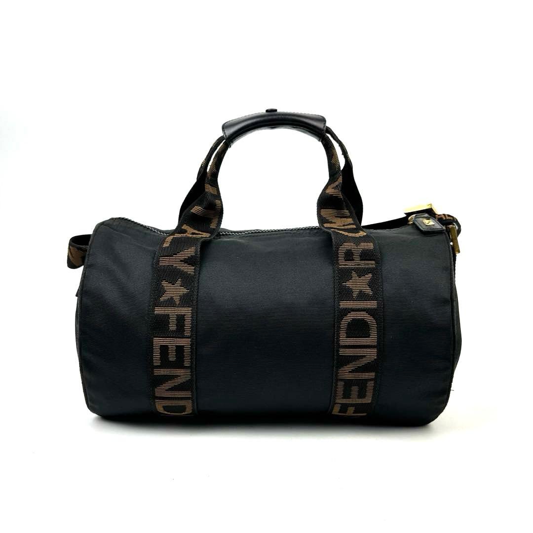 【美品】フェンディ　ハンドバッグ　2WAY　ロゴライン　キャンバス　ブラック — image 5