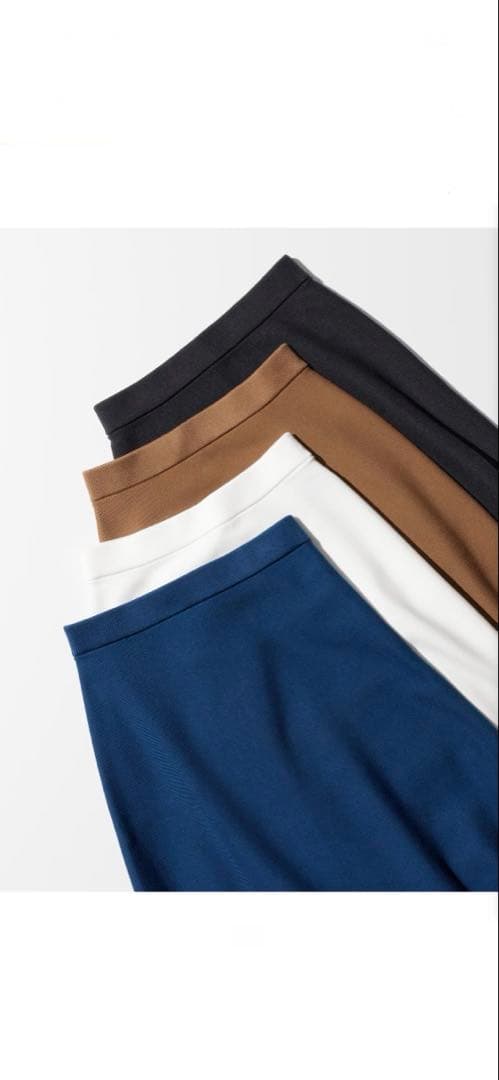 UNIQLO ウォッシャブルミラノリブフレアスカート　Ｌ — image 4