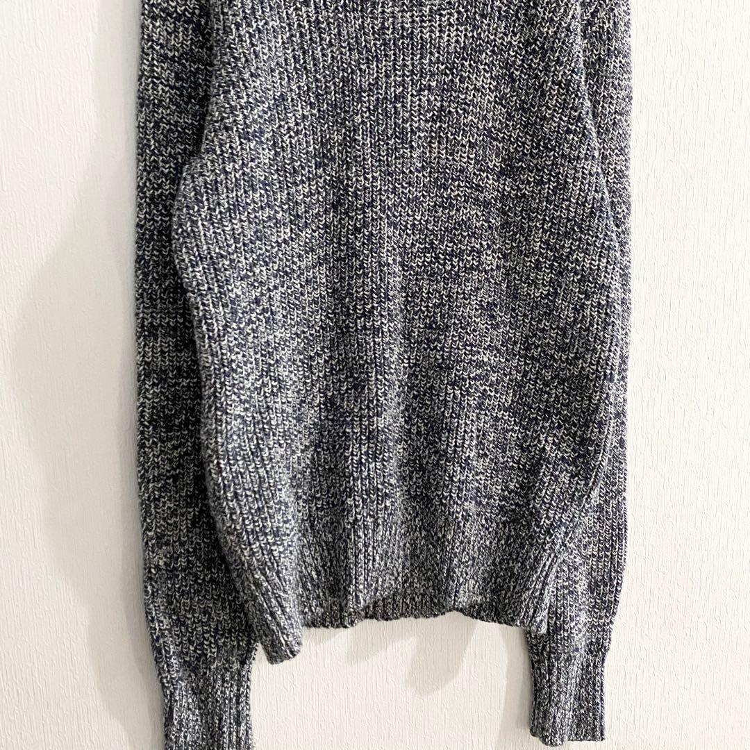 H&M LOGG ショールカラープルオーバーニットセーター 霜降り メンズXS — image 3