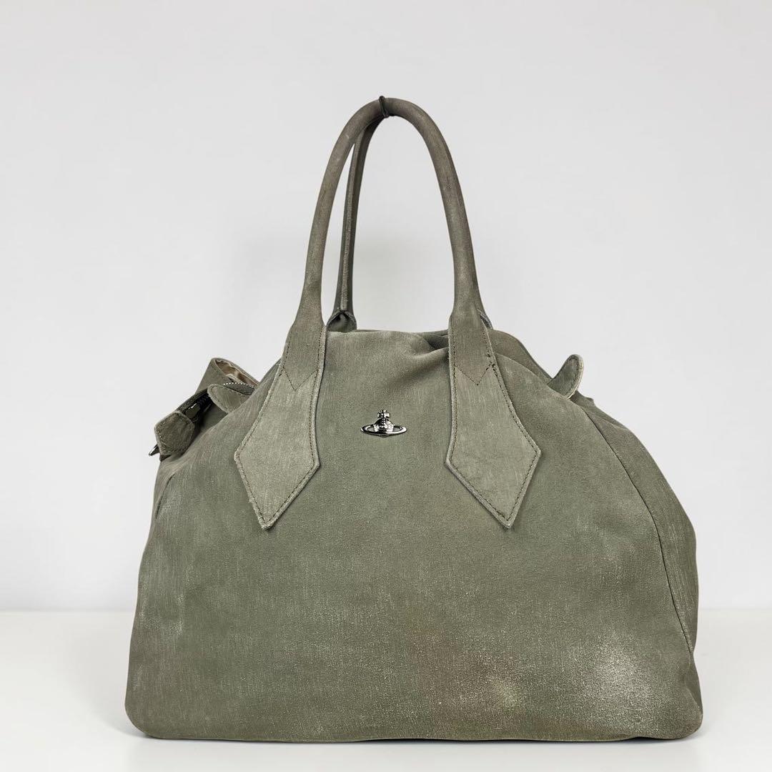 Vivienne Westwood スエード ハンドバッグ グレー系 オーブ — image 2