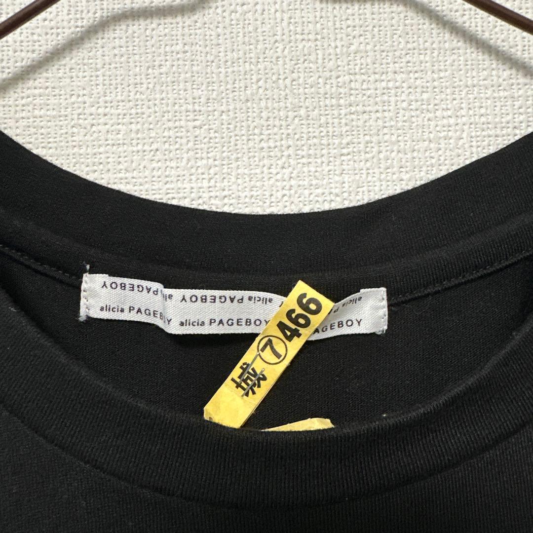 【PAGEBOY】ブラック カットソーワンピース 半袖 — image 5