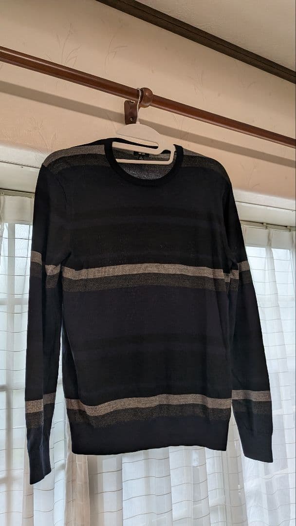 美品 UNIQLO エクストラファインメリノ クルーネックサマーセーター　 L — image 5