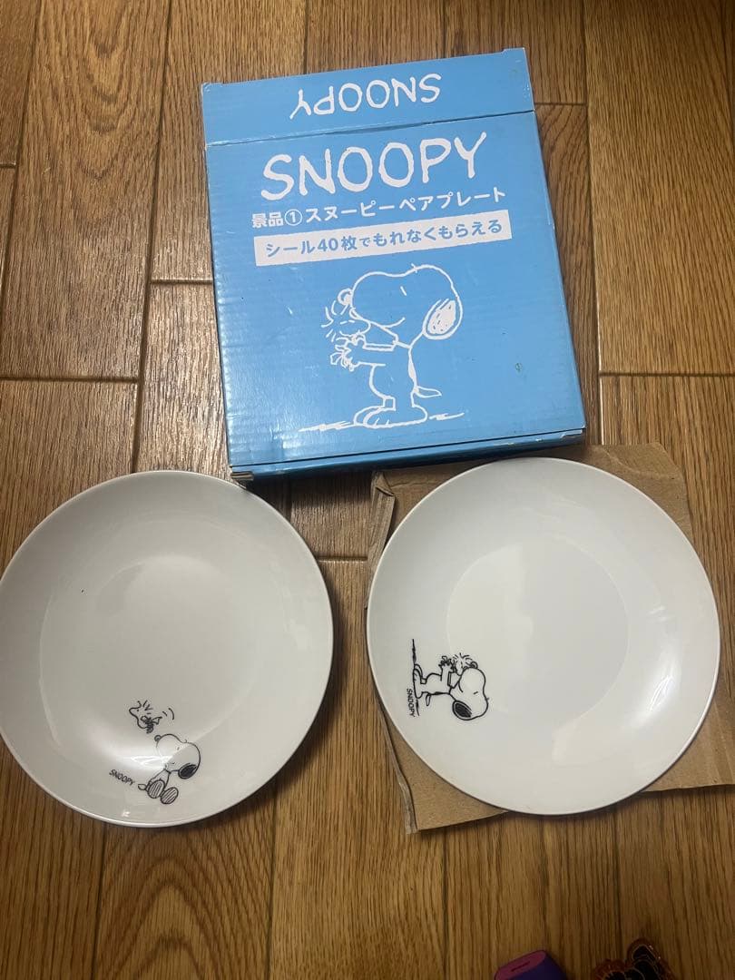 SNOOPY スヌーピー ペアプレート 2枚セット — image 3