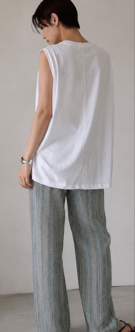 【BEAUTY&YOUTH】ヘリンボーンイージータックワイドパンツ S 麻混 — image 2
